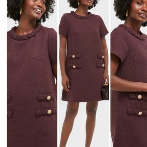 Tuckernuck Plum Mini Dress with Button Accents